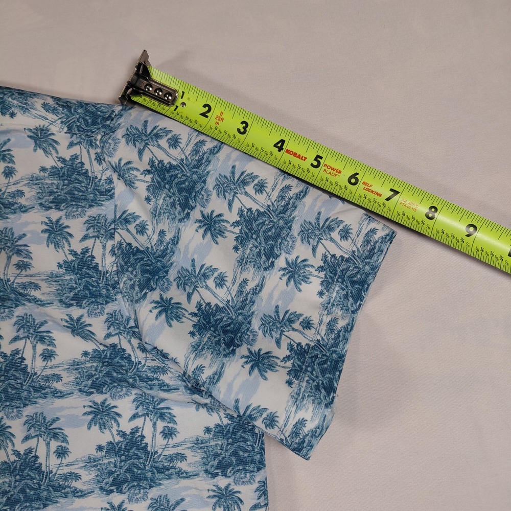 Simply Southern Mens L Tropical Palm‎ Tree Print Short Sleeve Button Up Shirt - Picture 8 of 8